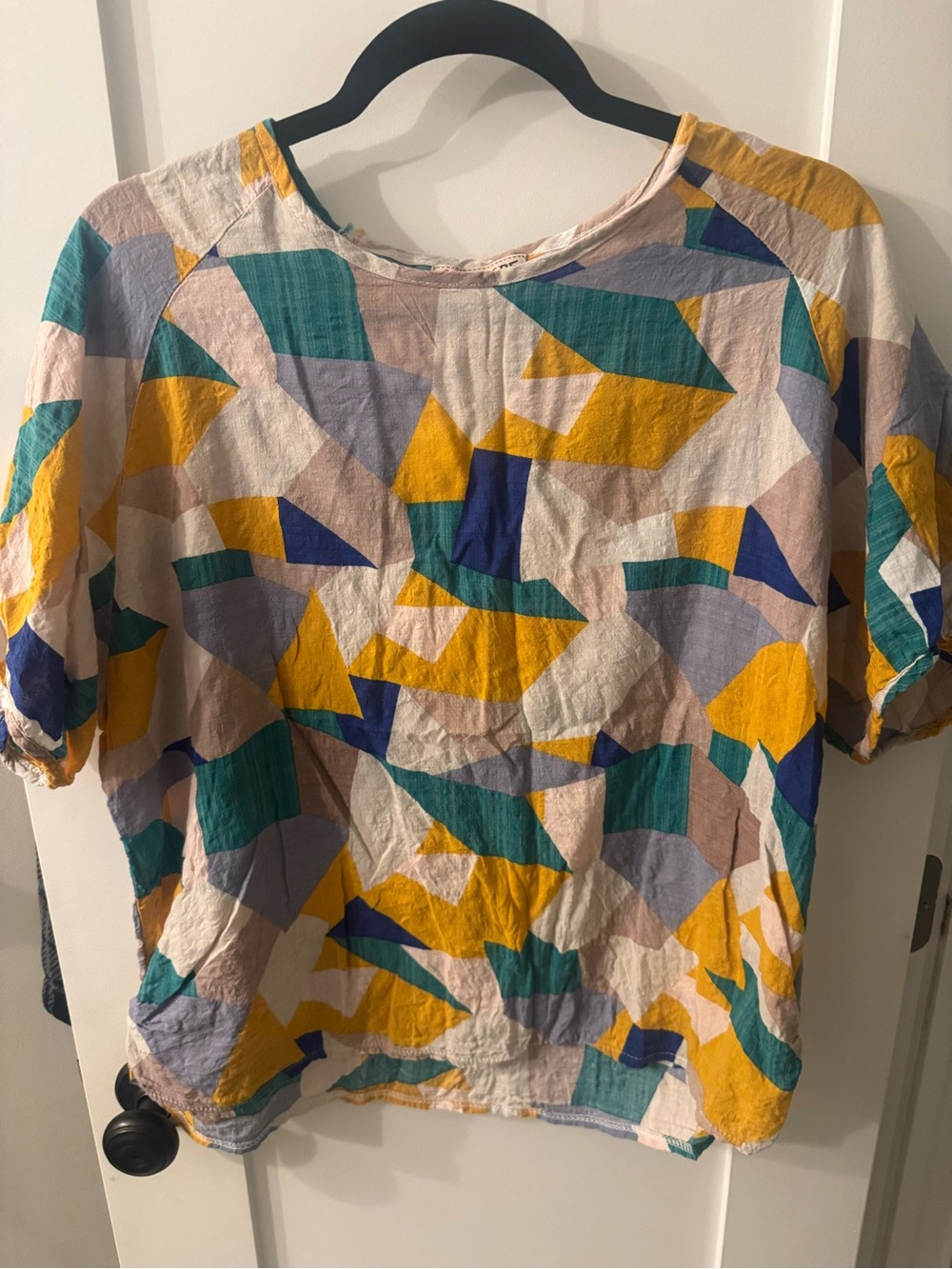 City Mode Bangkok Boutique Geometric Print Boxy Top - Multicolor